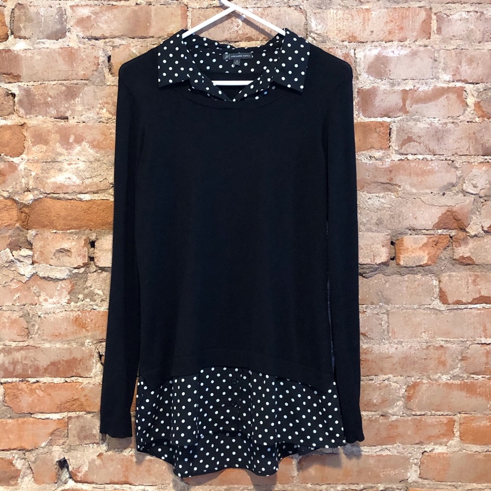 Adrianna Papell Black Sweater Size Medium